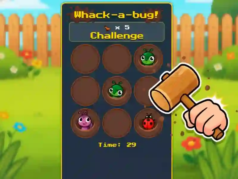Gêm Whack A Bug Challenge ar-lein