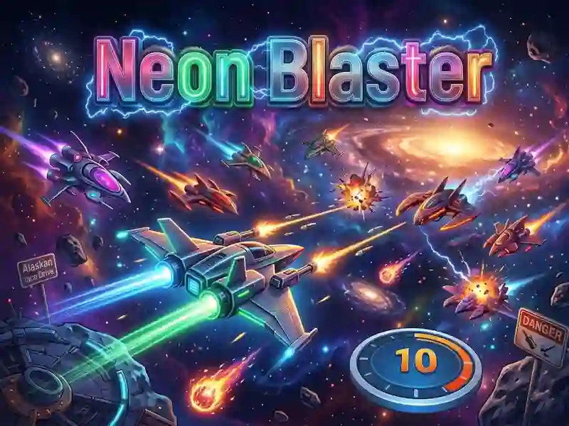Gêm Neon Blaster ar-lein