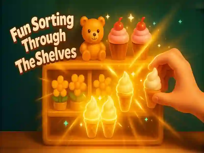 Gêm Hwyl didoli trwy'r silffoedd ar-lein Gêm Hwyl didoli trwy'r silffoedd ar-lein