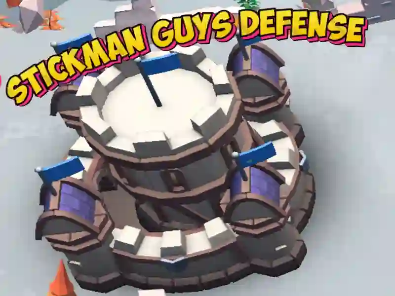 Gêm Amddiffyn Stickman Guys ar-lein