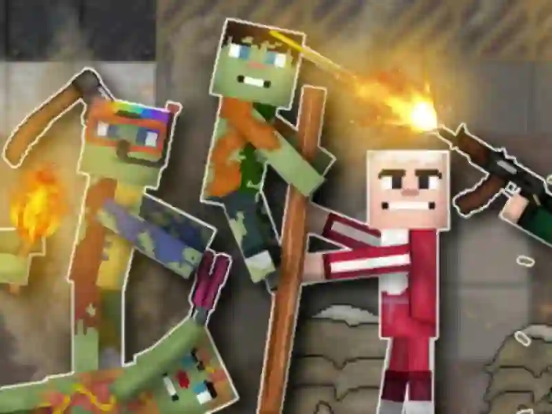 Gêm Pobl vs zombies: blwch tywod ar-lein