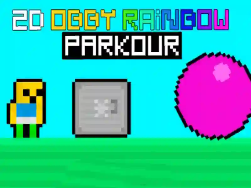Gêm 2D Obby Rainbow Parkour ar-lein