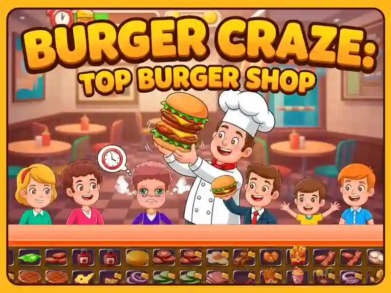Gêm Byrgyr Craze: Top Burger Shop ar-lein