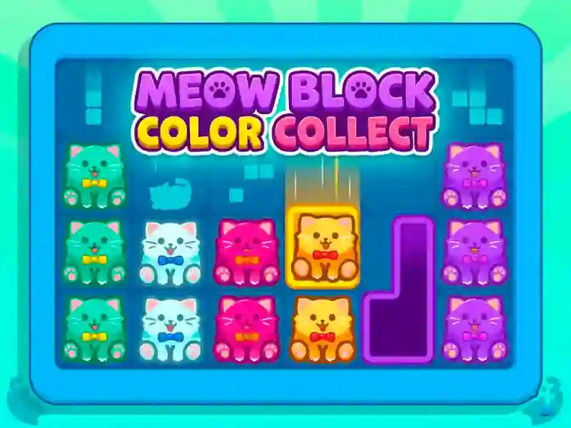 Gêm Meow Block Color Collect ar-lein