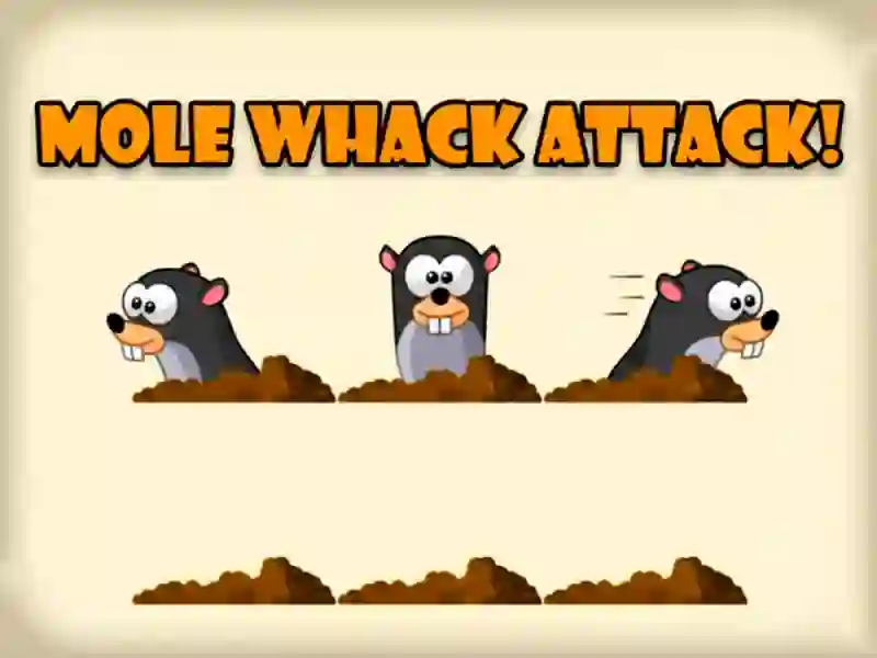 Gêm Ymosodiad Whack Mole ar-lein