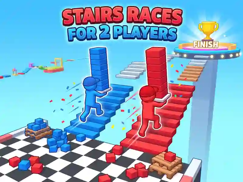 Gêm Stairs Races For 2 Players ar-lein