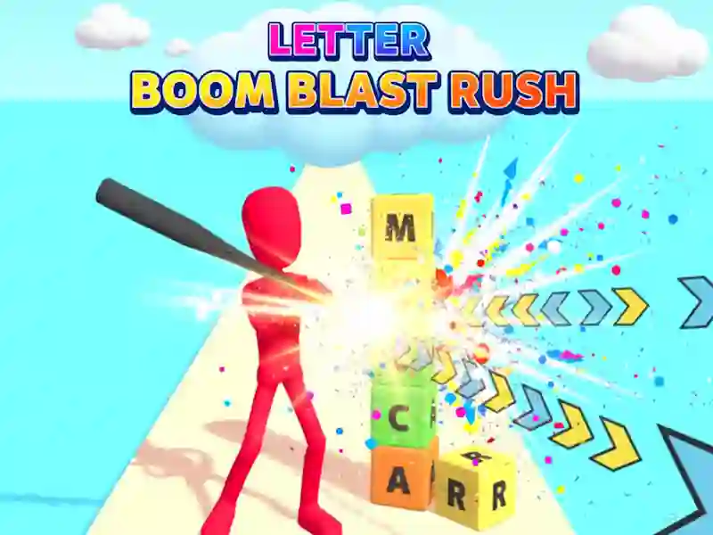 Gêm Llythyr Boom Blast Rush ar-lein