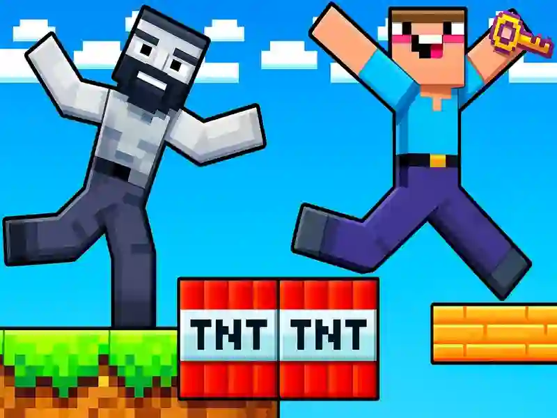 Gêm Noob: Triciau Parkour ar-lein Gêm Noob: Triciau Parkour ar-lein