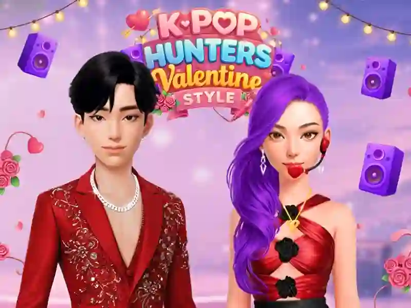 Gêm Arddull Ffolant K-Pop Hunters ar-lein