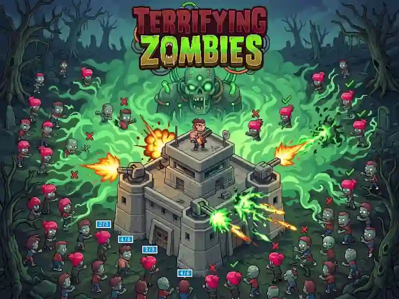 Gêm Terrifying Zombies ar-lein