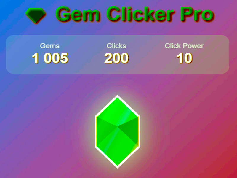 Gêm Gem Clicker Pro ar-lein