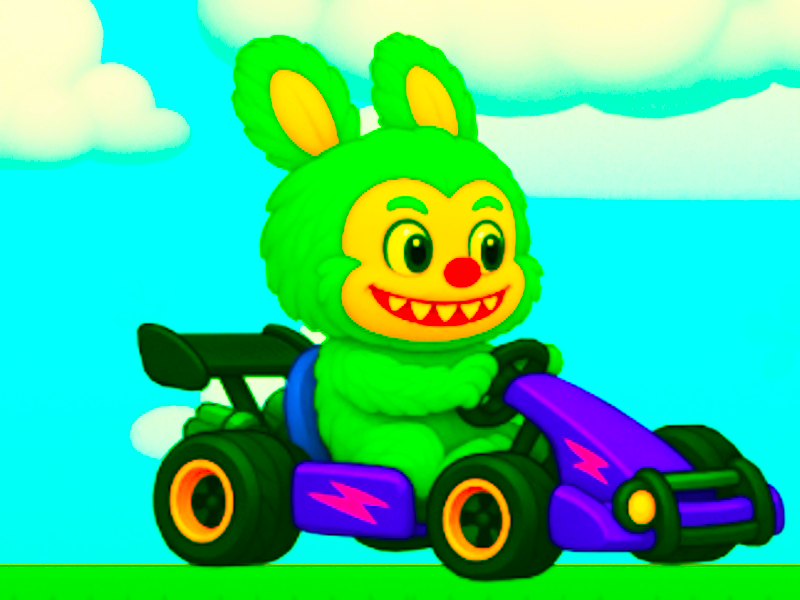 Gêm Labubu Gokart ar-lein