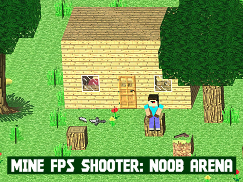 Gêm Saethwr FPS Mine: Arena Noob ar-lein