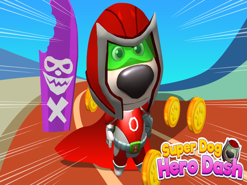 Gêm Super Dog Hero Dash ar-lein
