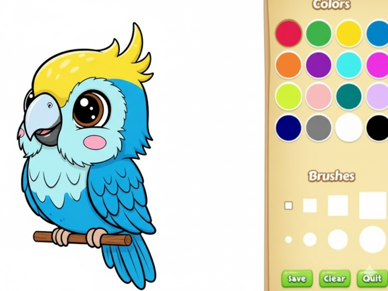 Gêm Llyfr Lliwio Anifeiliaid Kawaii ar-lein