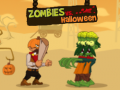 Gêm Zombïau yn erbyn Halloween ar-lein