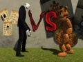 Gêm Slenderman yn erbyn Freddy Fazbear ar-lein