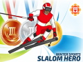 Gêm Chwaraeon Gaeaf: Arwr y Slalom ar-lein