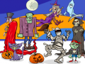 Gêm Dewch o hyd i 5 Gwybodaethau Halloween ar-lein
