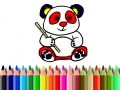 Gêm Yn ôl i’r Ysgol: Paentio Panda ar-lein