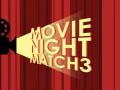 Gêm Noson ffilm Match 3 ar-lein