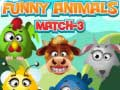 Gêm Anifeiliaid Doniol Match 3 ar-lein