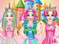 Gêm Salon Gwallt y Princesses Uncornydd Pinc ar-lein