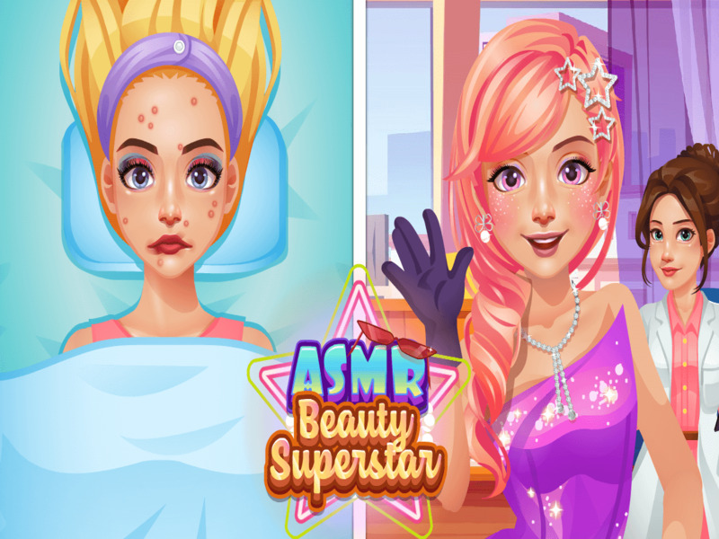 Gêm Superstar Harddwch Asmr ar-lein