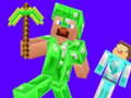 Gêm Creeper yn erbyn Enderman ar-lein