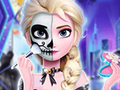Gêm Tattoo Parti Haloween Elsa ar-lein