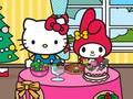 Gêm Aros Nadolig gyda Hello Kitty a'i ffrindiau ar-lein