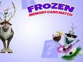 Gêm Gêm Cerdyn Cof frozen ar-lein
