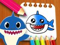 Gêm Llyfr lliwio Baby Shark ar-lein