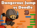 Gêm Sychbwysyn Perig versus Doodle Jump ar-lein