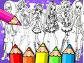 Gêm Llyfr lliwio Monster High ar-lein