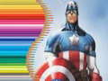 Gêm Llyfr lliwio ar gyfer Captain America ar-lein