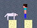 Gêm Minicraft: Antur Steve a'r Blaidd ar-lein
