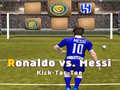 Gêm Messi yn erbyn Ronaldo Kick Tac Toe ar-lein