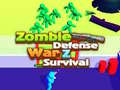 Gêm Amddiffyn Zombie: Surviving Rhyfel Z ar-lein