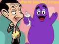 Gêm Pan mae Mr Bean yn cyfarfod â Grimace ar-lein