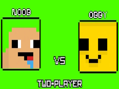 Gêm Noob yn erbyn Obby Dau Chwaraewr ar-lein