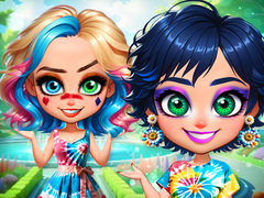Gêm Dylai Ffrwydrad o Liwiau Tie-Dye ar-lein