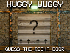 Gêm Huggy Wuggy Guess y drws cywir ar-lein