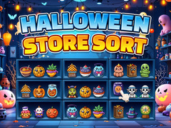 Gêm Trefnu Siop Halloween ar-lein