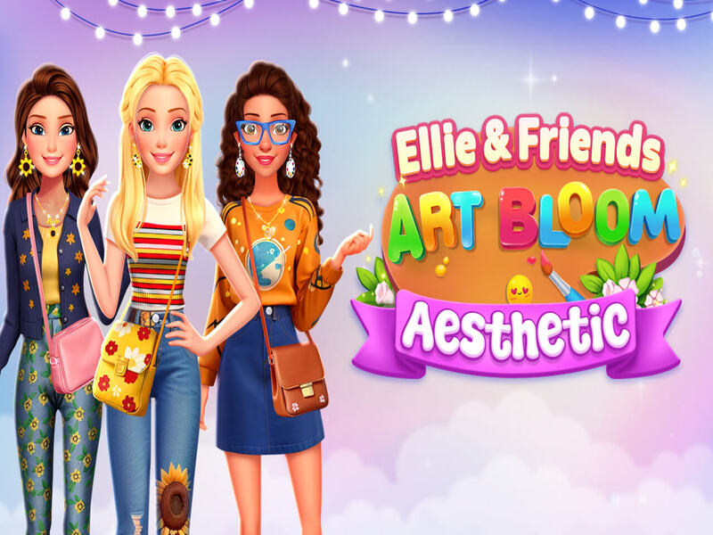 Gêm Ellie a'i Ffrindiau Art Bloom Esthetig ar-lein
