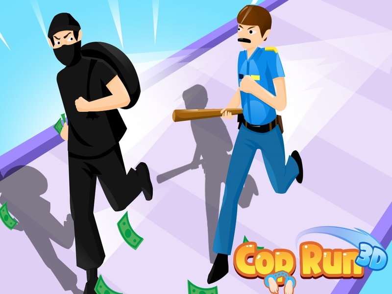 Gêm Cop rhedeg 3d ar-lein