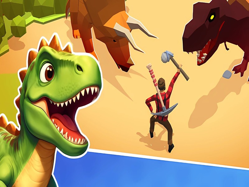 Gêm Efelychydd 3d goroesi dino ar-lein