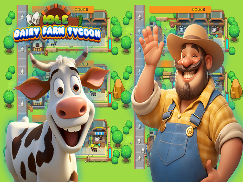 Gêm Tycoon fferm laeth segur ar-lein