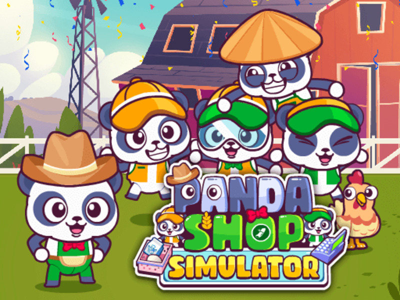 Gêm Efelychydd siop panda ar-lein