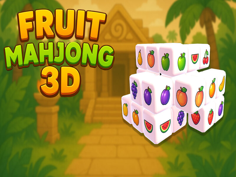 Gêm Ffrwythau mahjong 3d ar-lein